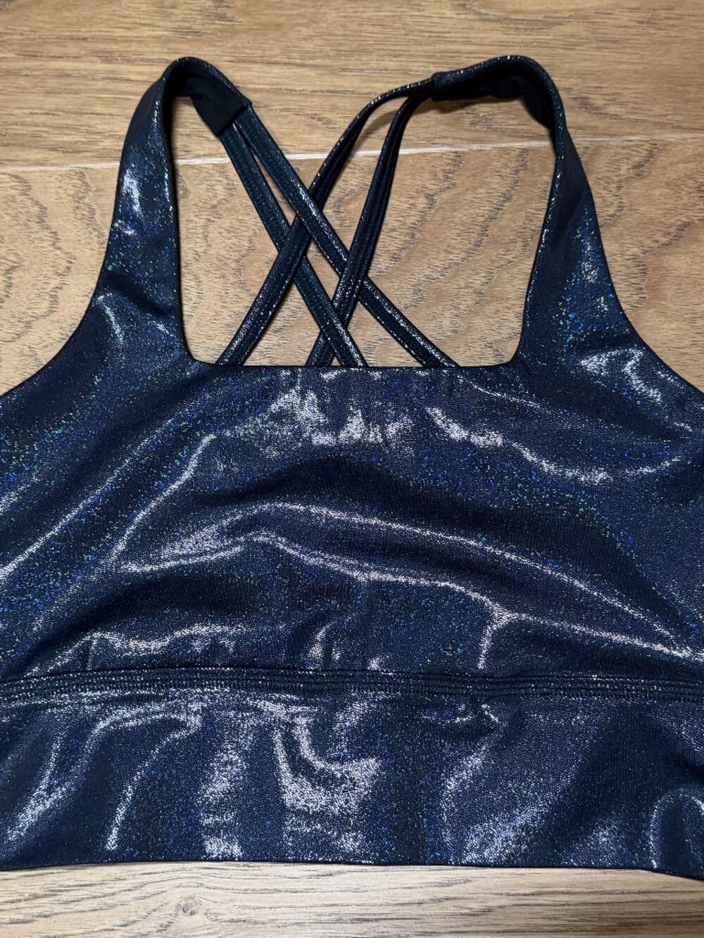 CVG "Shine" Black Longline Bra Extra Small